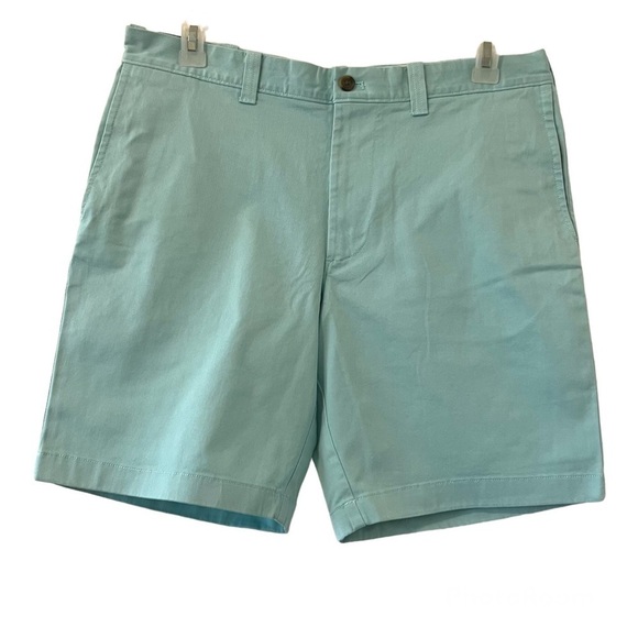 J. Crew Mercantile Light Blue Green Flat Front Flex Shorts - Picture 2 of 7